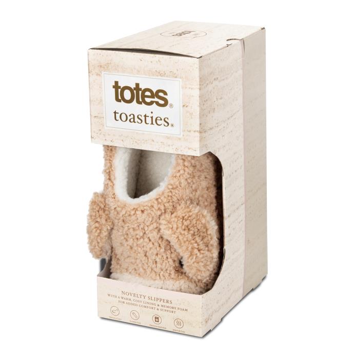 totes toasties® Ladies Novelty Dog Full Back Slippers Dog Extra Image 1